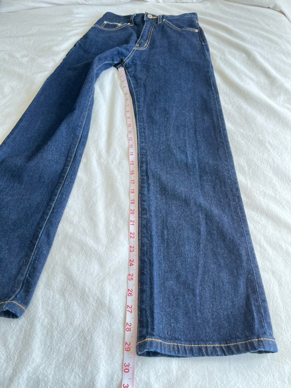 Naked & Famous Classic Fit Karui Stretch Selvedge Jeans High Rise 25 Blue Indigo - Picture 12 of 16